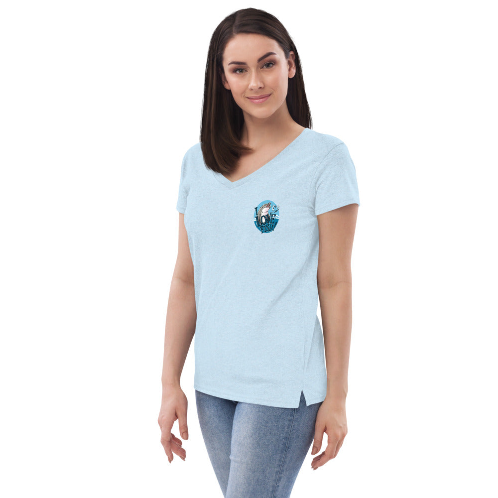 "Pelican Mooch" Women’s recycled v-neck t-shirt