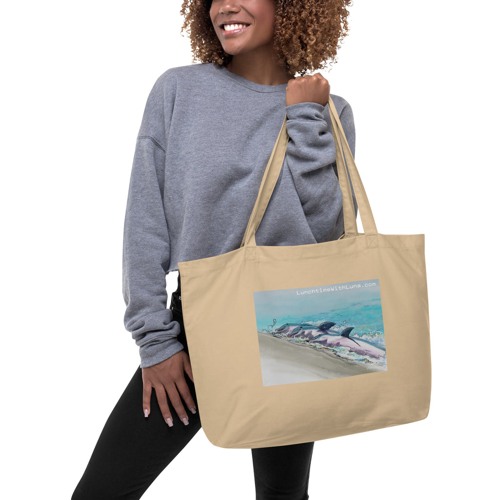 "Right Side" Large organic tote bag
