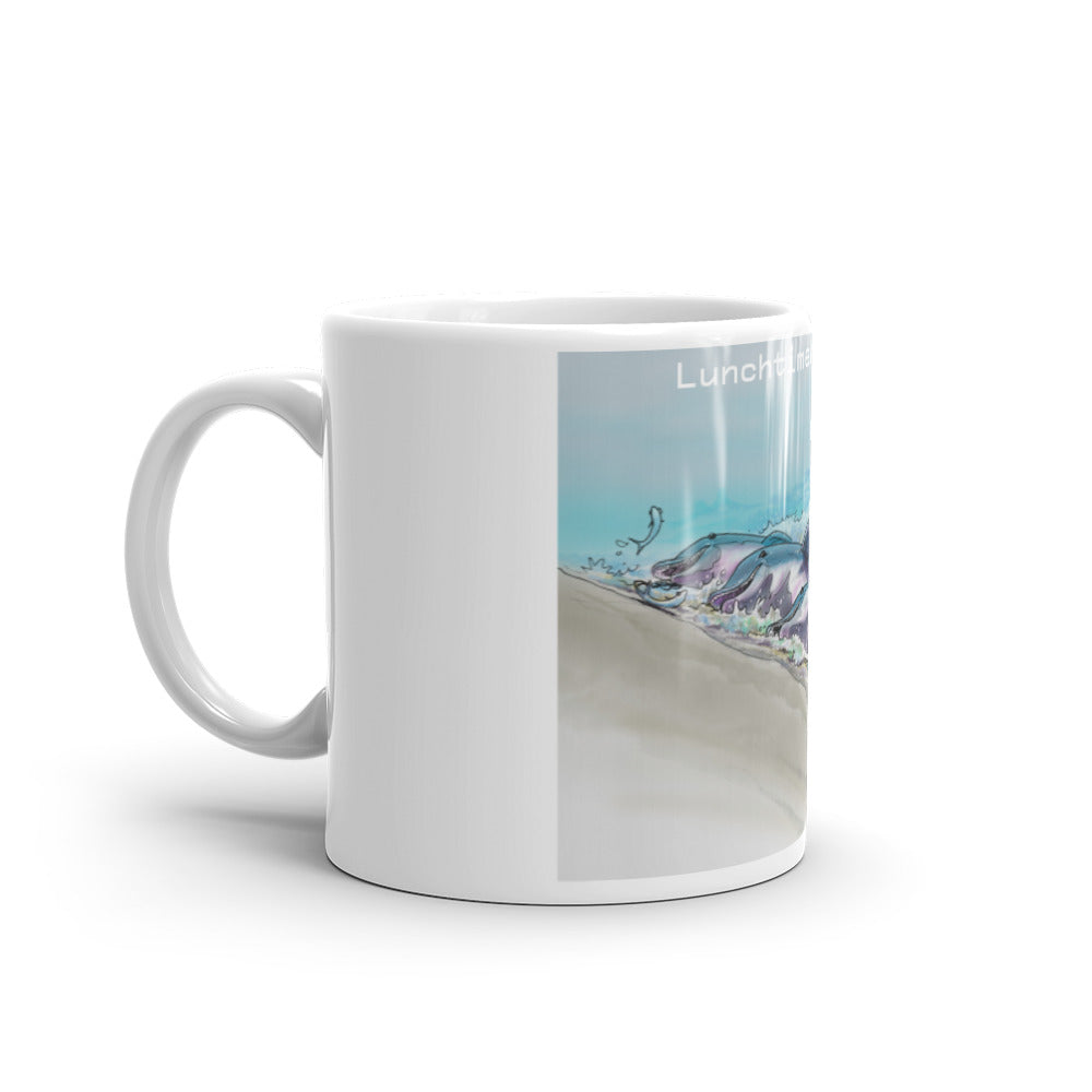 "Right Side" White glossy mug